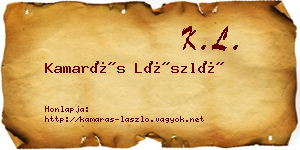 Kamarás László névjegykártya